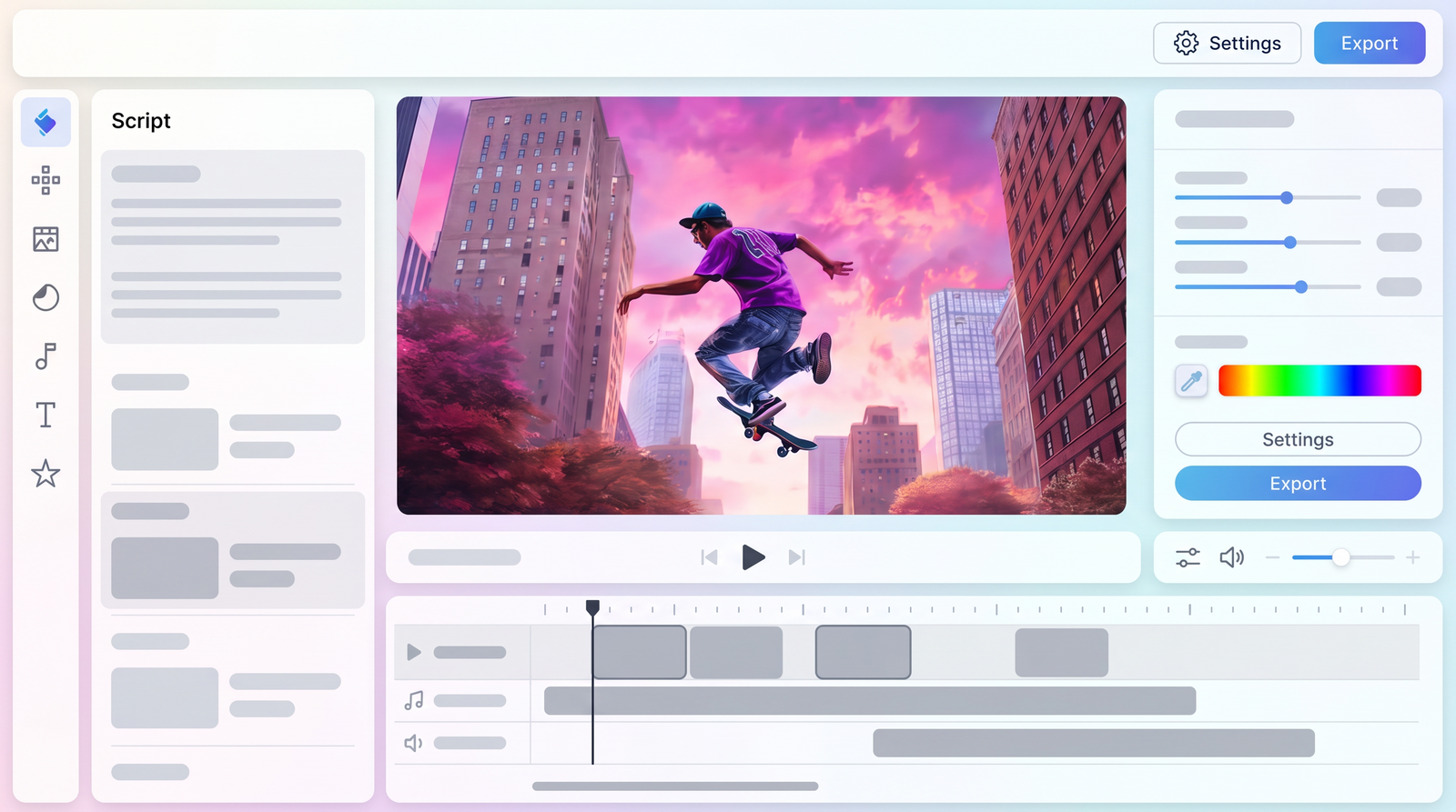 Invideo AI interface